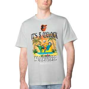 Men's Margaritaville Silver Baltimore Orioles Five O'Clock Graphic T-Shirt