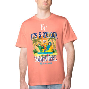 Men's Margaritaville Coral Kansas City Royals Five O'Clock Graphic T-Shirt
