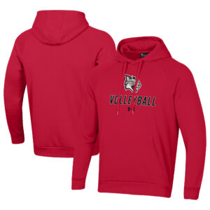 Men's Under Armour Red Davidson Wildcats Rival Fleece Pullover Hoodie