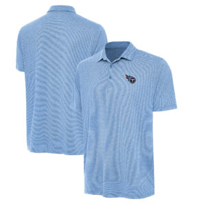 Men's Antigua Heather Powder Blue Tennessee Titans  Scheme Polo