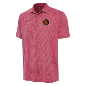 Men's Antigua Heather Red Atlanta United FC Scheme Polo