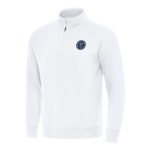 Men's Antigua White New York City FC Victory Quarter-Zip Jacket