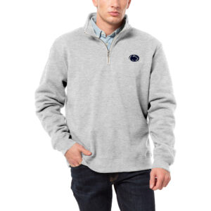 Men's League Collegiate Wear Heather Gray Penn State Nittany Lions Essentials 2.0 Fleece Quarter-Zip Jacket