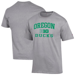 Men's Champion Gray Oregon Ducks Big Ten T-Shirt