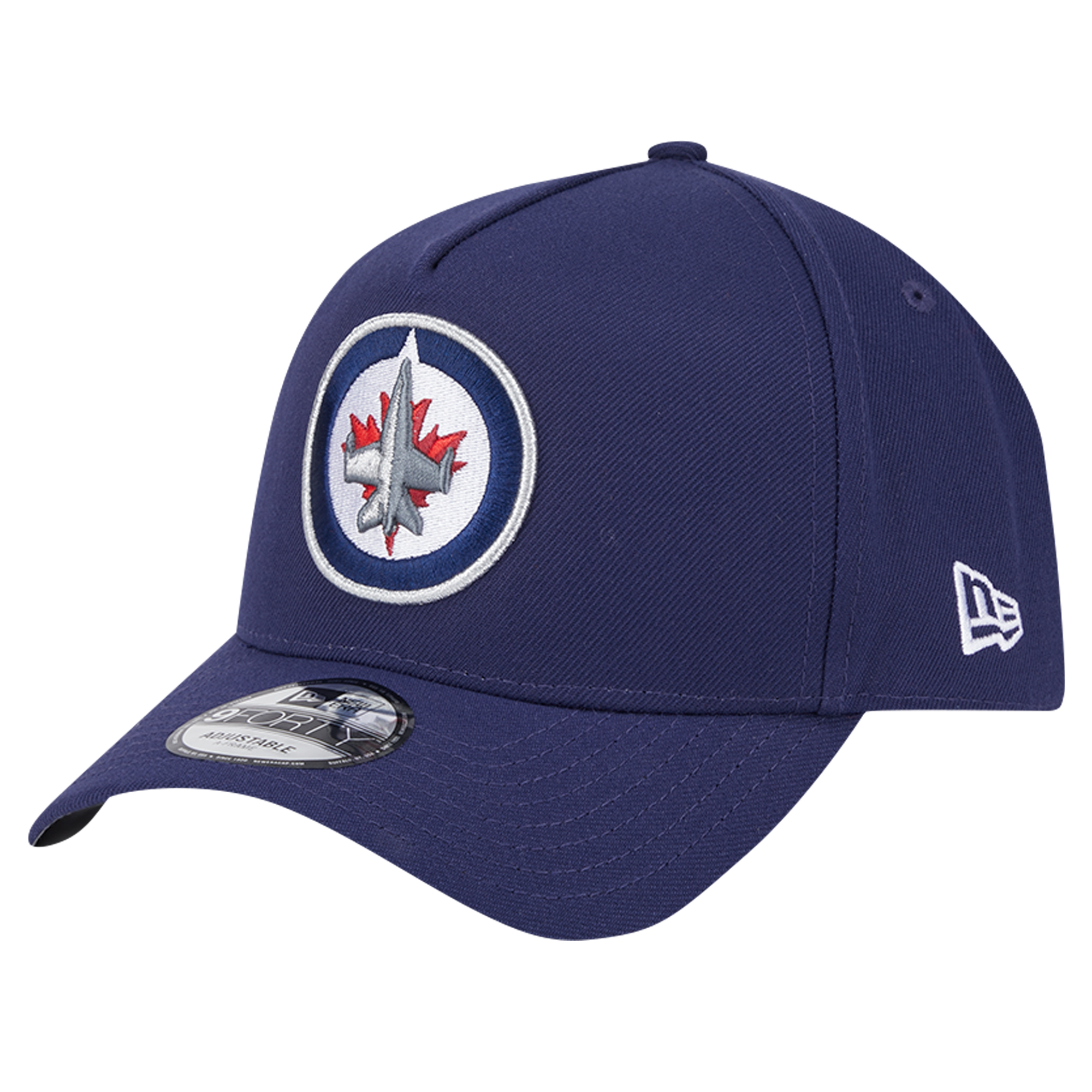 Men's New Era Navy Winnipeg Jets Core A-Frame 9FORTY Adjustable Hat