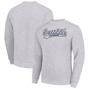 Men's Starter  Heather Gray Seattle Kraken Tailsweep City Pullover Sweatshirt