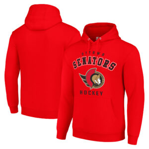 Men's Starter Red Ottawa Senators  Logo Pullover Hoodie