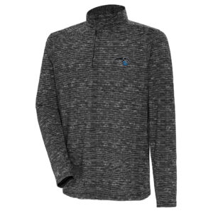 Men's Antigua Heather Black Orlando Magic Determined Quarter-Zip Top