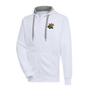 Men's Antigua White Wichita State Shockers Big & Tall Victory Full-Zip Hoodie Jacket