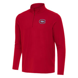Men's Antigua Red Montreal Canadiens Intent Quarter-Zip Top
