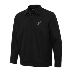 Men's Antigua  Black San Antonio Spurs Pivot Full-Zip Jacket