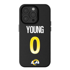 Keyscaper Byron Young Black Los Angeles Rams iPhone Magnetic Bump Case