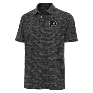 Men's Antigua  Heather Black Philadelphia Flyers Static Polo