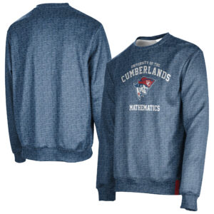 Men's ProSphere Navy Cumberlands Patriots Mathematics 1.0 Crew Neck Pullover Sweatshirt