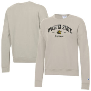 Women's Champion  Oatmeal Wichita State Shockers Powerblend Pullover Sweatshirt