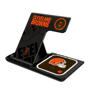 Keyscaper Cleveland Browns 3-In-1 Wireless Charger