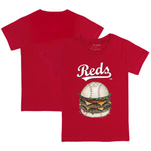 Toddler Tiny Turnip Red Cincinnati Reds Burger T-Shirt