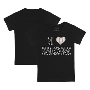 Toddler Tiny Turnip Black Chicago White Sox I Love Mom T-Shirt