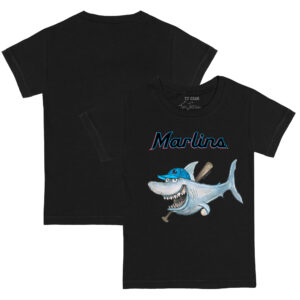 Toddler Tiny Turnip Black Miami Marlins Shark T-Shirt