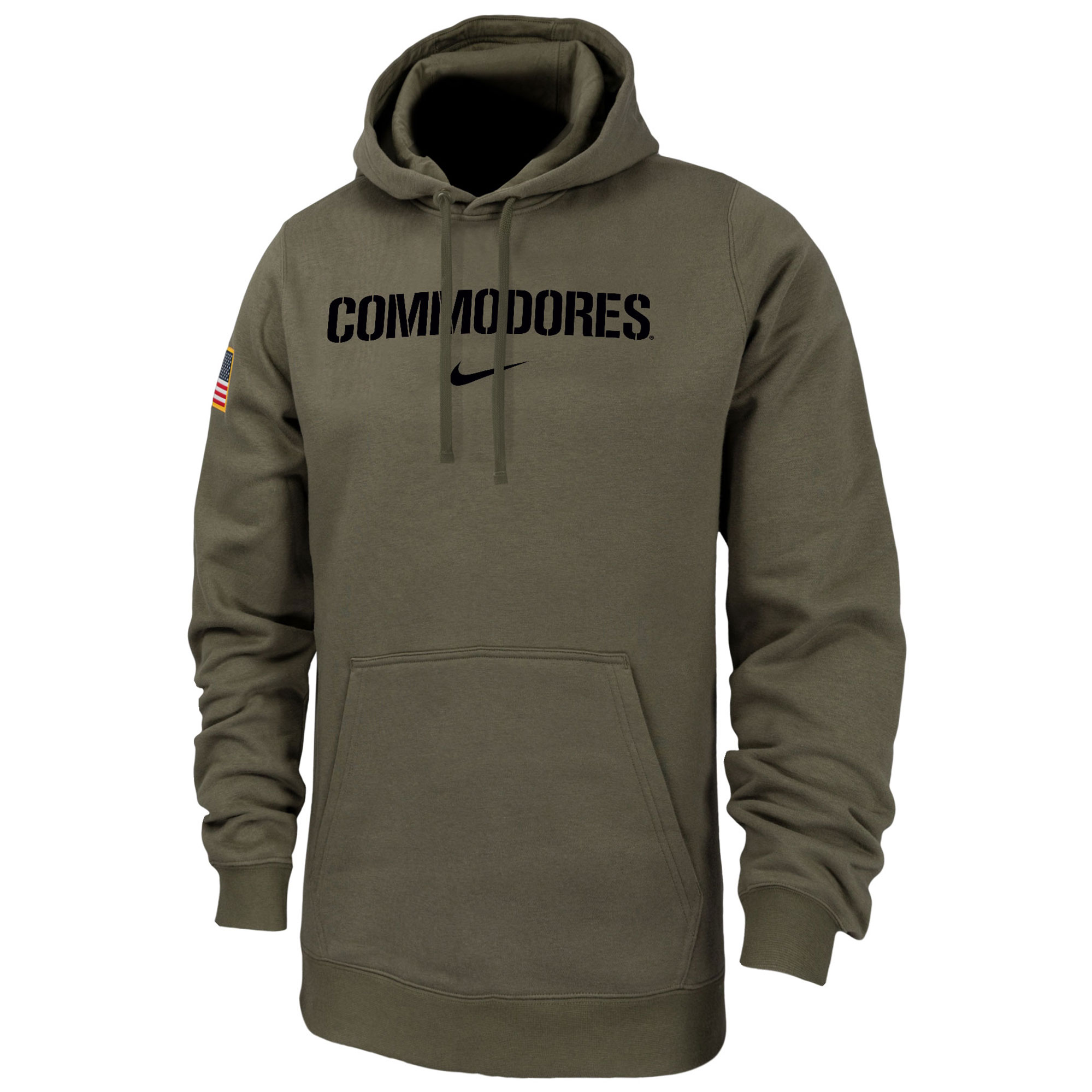 Men's Nike Olive Vanderbilt Commodores Military Pack Club Fleece Pullover Hoodie - Image 6