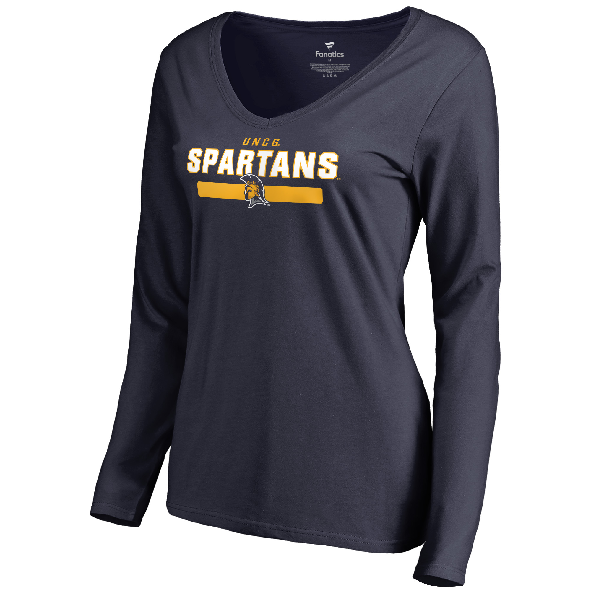 Women's Navy UNCG Spartans Team Strong Long Sleeve T-Shirt