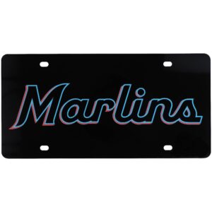 WinCraft Miami Marlins Crystal Mirror License Plate
