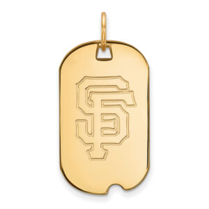 Women's San Francisco Giants Gold-Plated Small Dog Tag Necklace