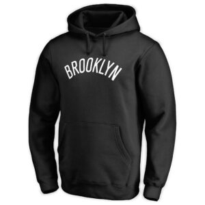 Men's Black Brooklyn Nets Wordmark Pullover Hoodie