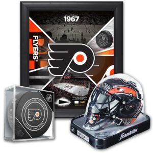 Philadelphia Flyers Ultimate Fan Collectibles Bundle - Includes Team Impact 15" x 17" Frame Mini Goalie Mask and Official Game Puck