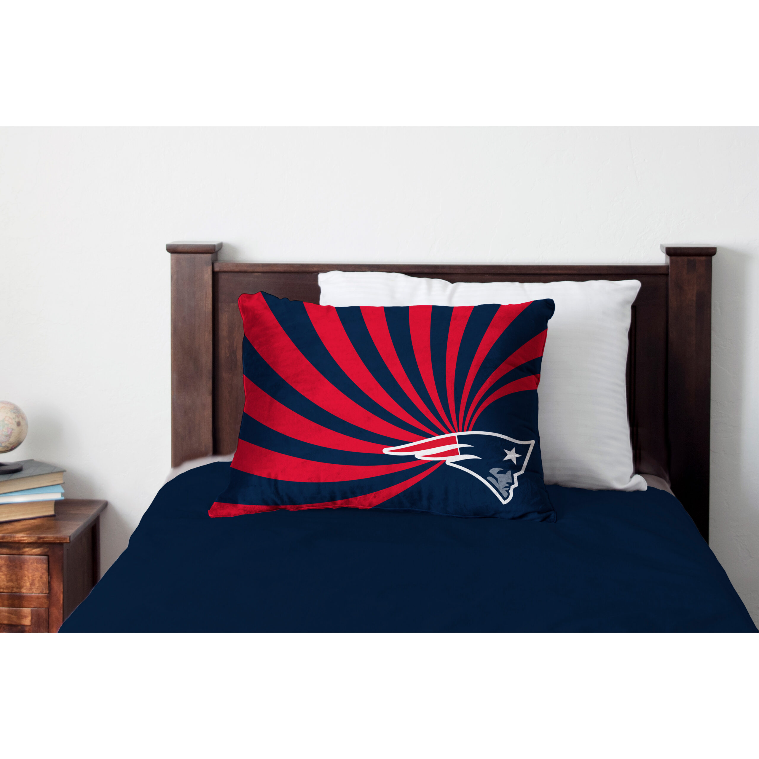 New England Patriots 20'' x 26'' Wave Raschel Plush Bed Pillow - Image 8
