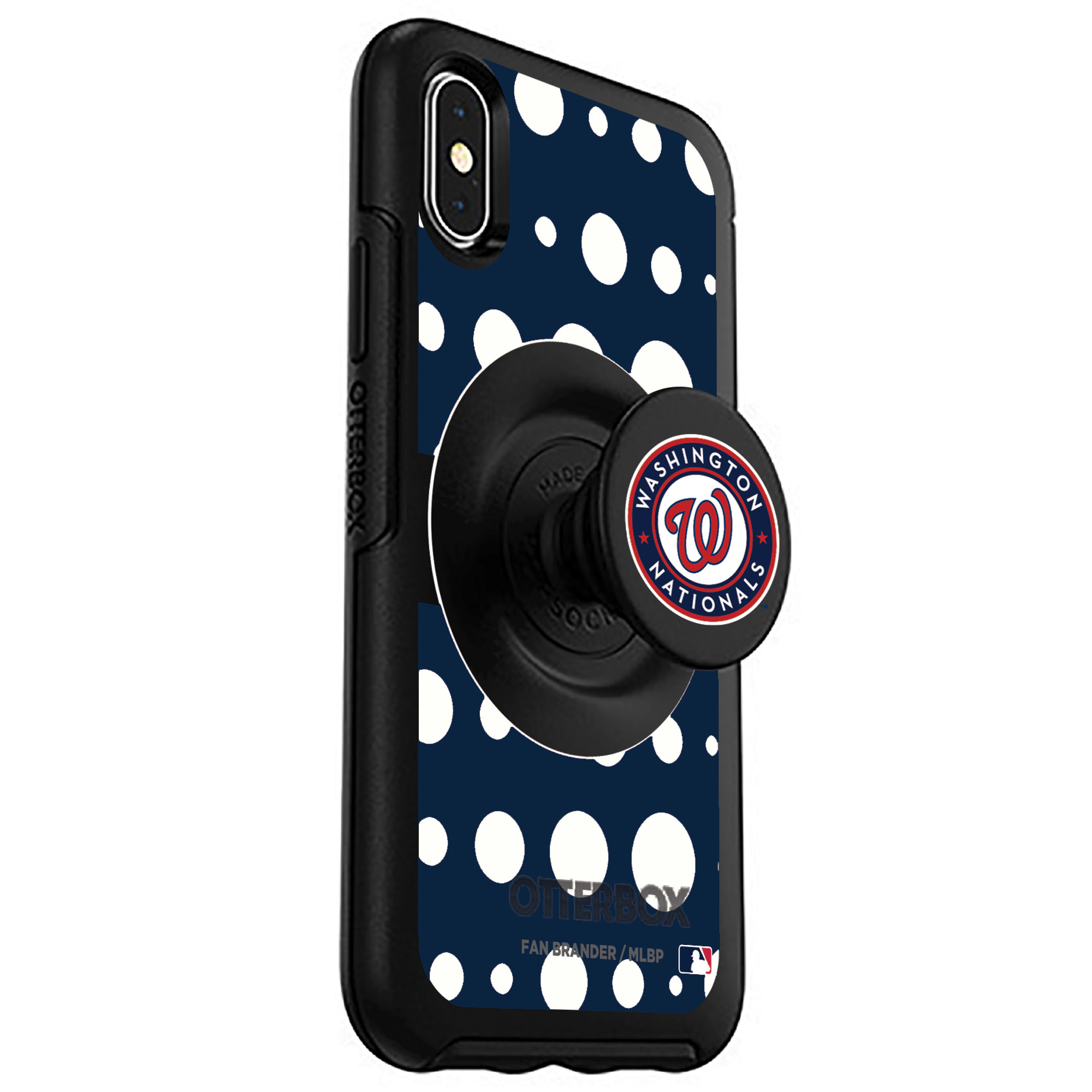 OtterBox Washington Nationals Otter + Pop Polka Dot iPhone Case with Integrated PopSockets PopGrip - Image 8