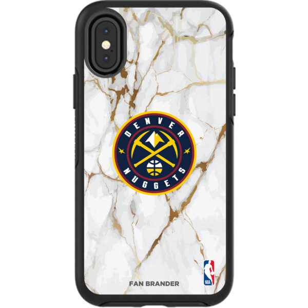 Black Denver Nuggets iPhone Symmetry Marble Case