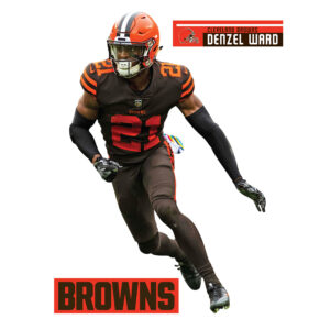 Fathead Denzel Ward Cleveland Browns 3-Pack Life-Size Removable Wall Decal