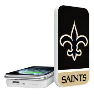 New Orleans Saints Endzone Solid Design Wireless 5000mAh Powerbank