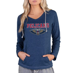 Women's Concepts Sport Navy New Orleans Pelicans Mainstream Terry Hooded Top