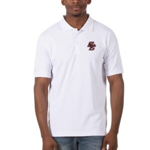 Men's Antigua White Boston College Eagles Legacy Pique Polo