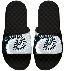 Youth ISlide Black San Antonio Spurs Tie Dye Slide Sandals