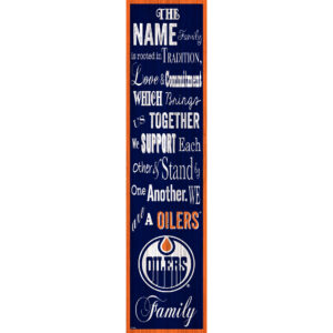 Edmonton Oilers 6'' x 24'' Personalized Family Banner Sign