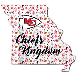 Kansas City Chiefs 12'' Floral State Sign