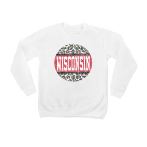 Youth White Wisconsin Badgers Scoop & Score Pullover Sweatshirt