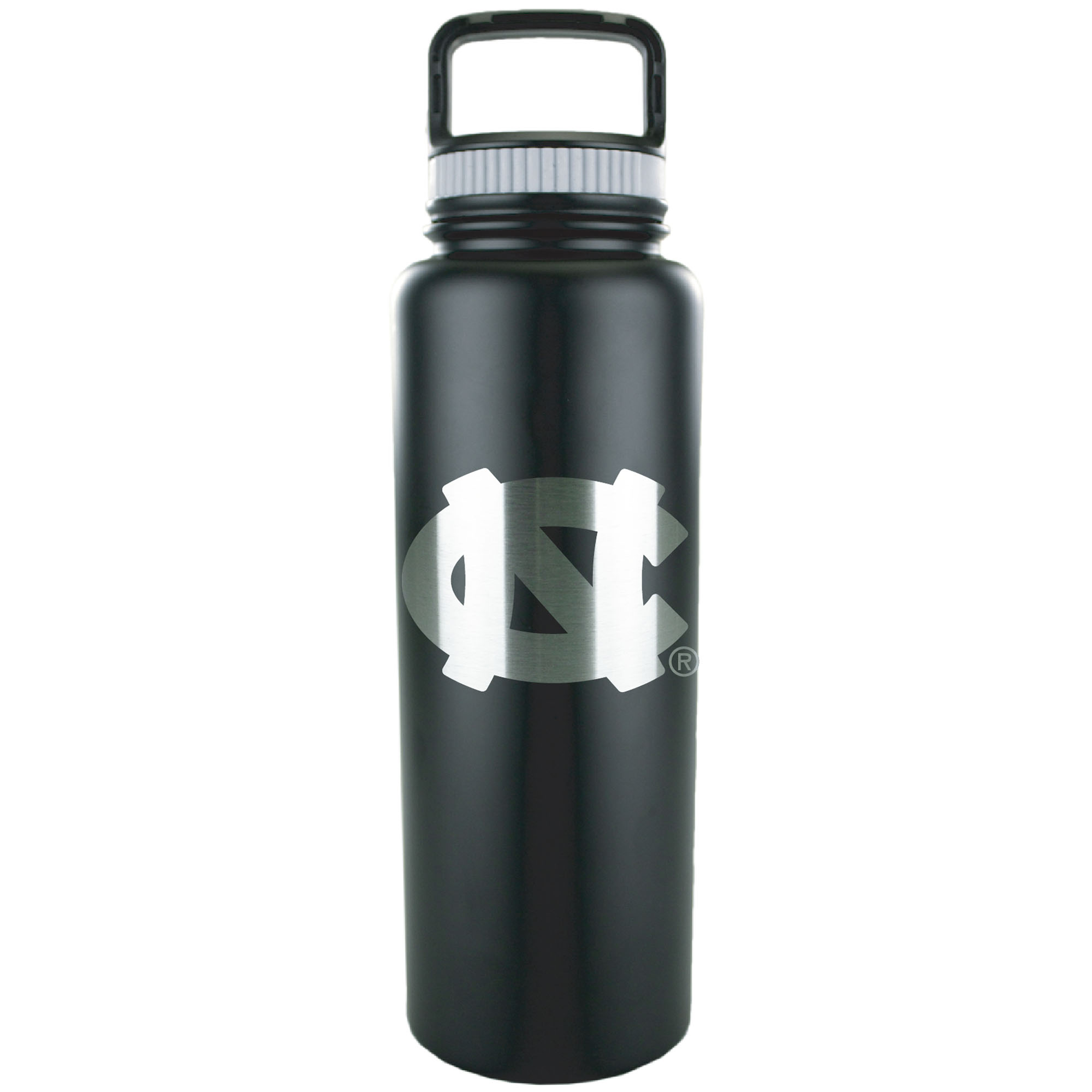 Black North Carolina Tar Heels 32oz. Stainless Matte Growler