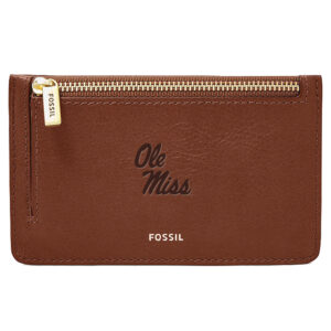 Women's Fossil Brown Ole Miss Rebels Leather Logan Card Case