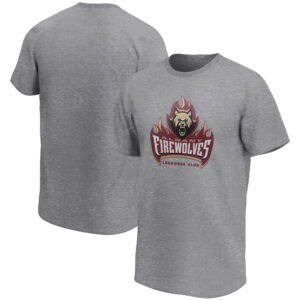 Youth Heathered Gray Albany FireWolves Primary Logo T-Shirt