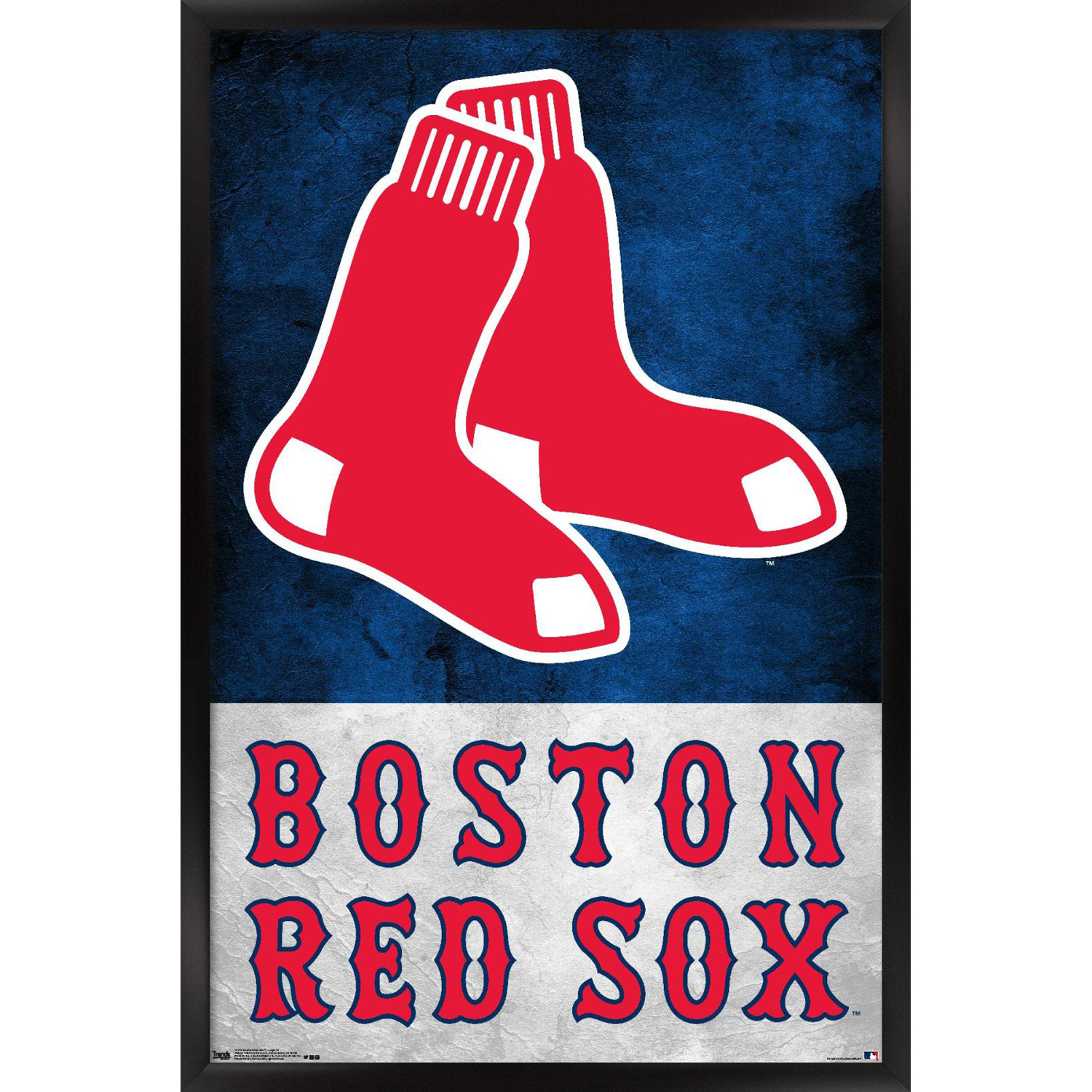 Boston Red Sox 24.25'' x 35.75'' Framed Logo Poster