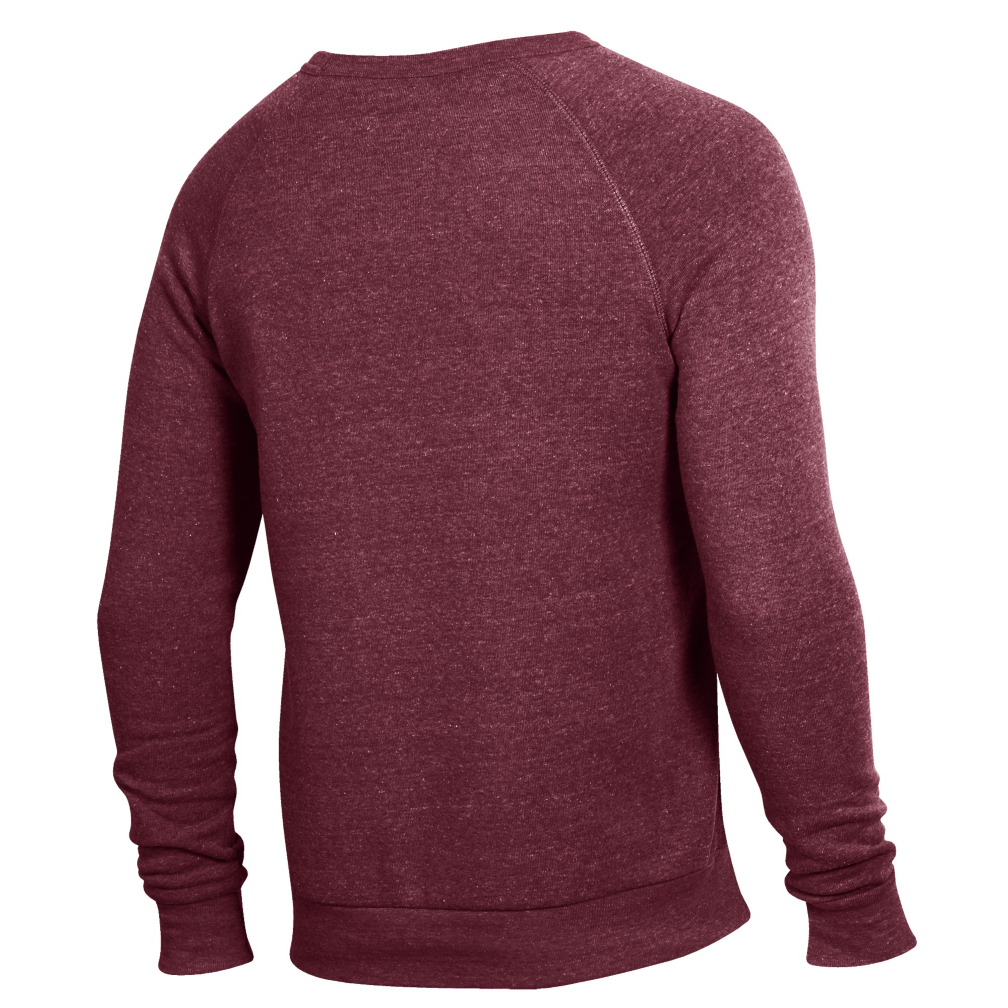 Men's Heathered Maroon Bethune-Cookman Wildcats The Champ Tri-Blend Pullover Sweatshirt - Image 4