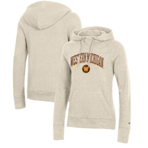 Women's Champion Oatmeal Western Michigan Broncos Core 2.0 Fleece Pullover Hoodie