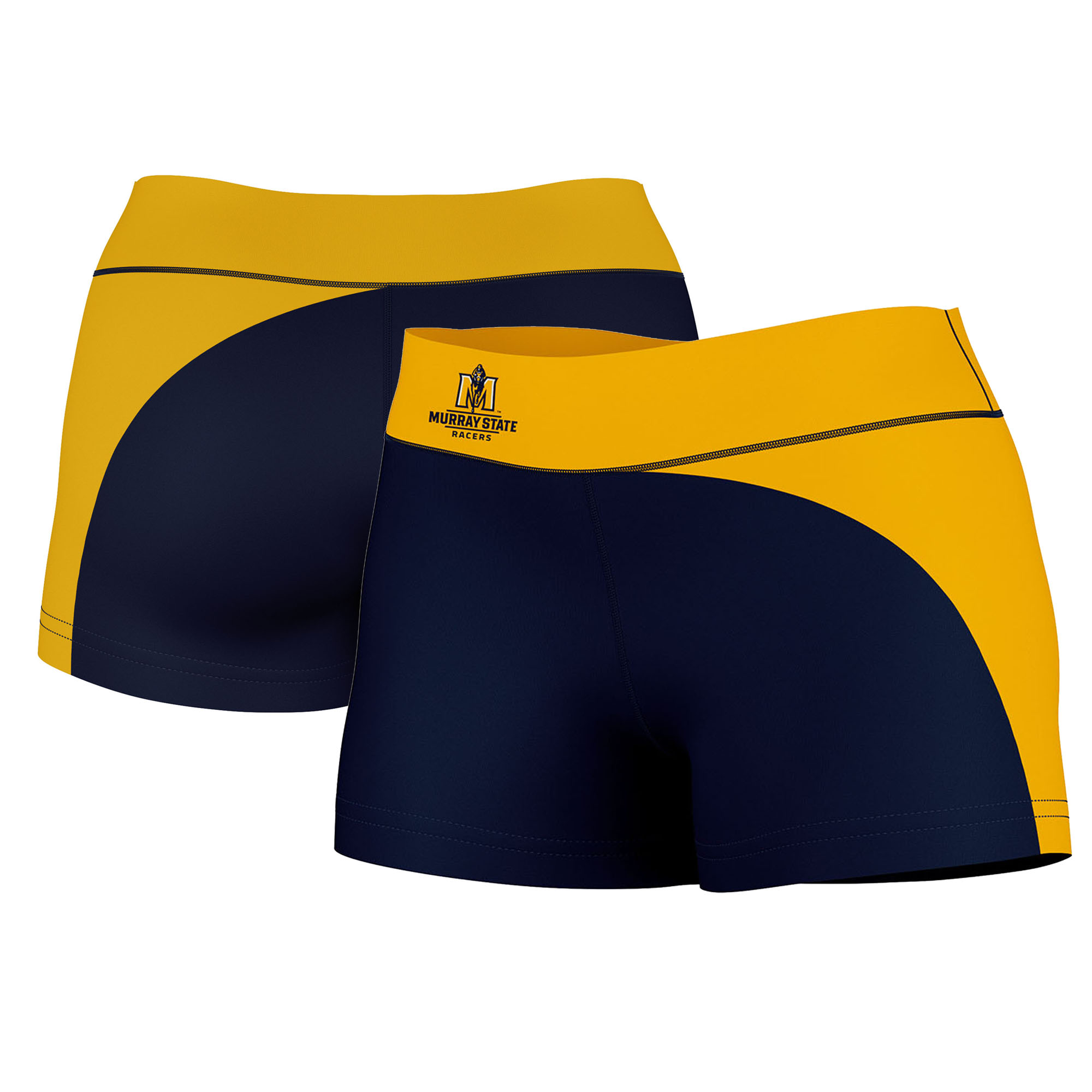 Women's Navy/Gold Murray St. Racers Plus Size Curve Side Shorts