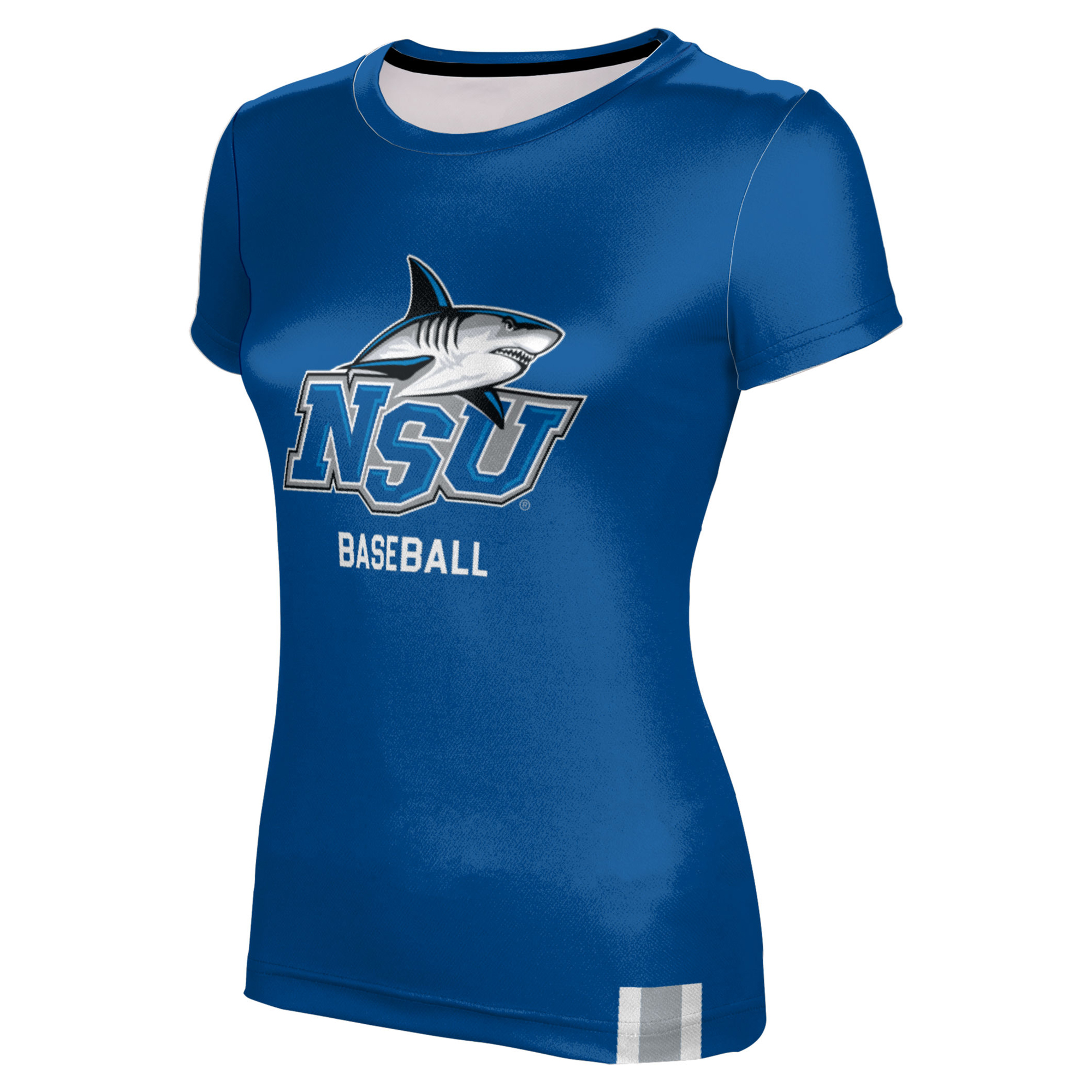 Women's Blue Nova Southeastern Sharks Baseball T-Shirt - Image 3