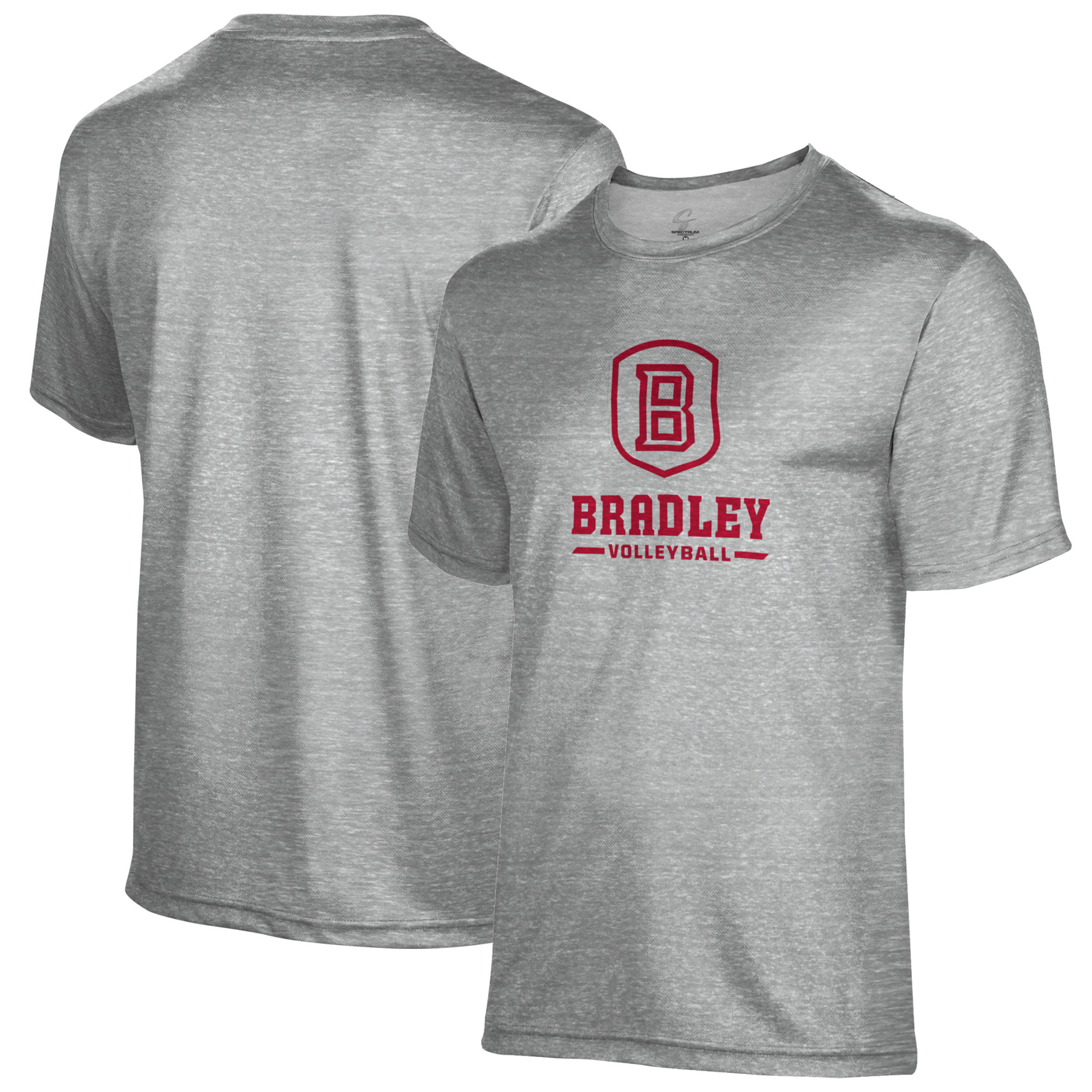 Men's Gray Bradley Braves Volleyball Name Drop T-Shirt