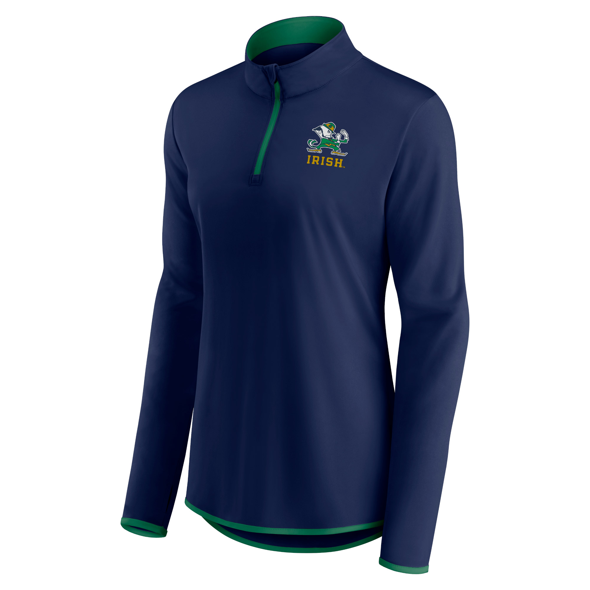 Women's Fanatics Navy Notre Dame Fighting Irish Worth the Drive Quarter-Zip Top - Image 9